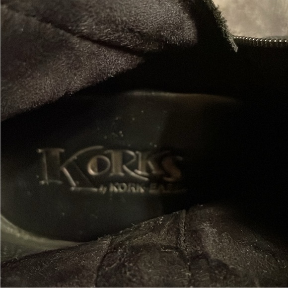 Kork-Ease Black Leather Heeled Boots - Picture 4 of 8